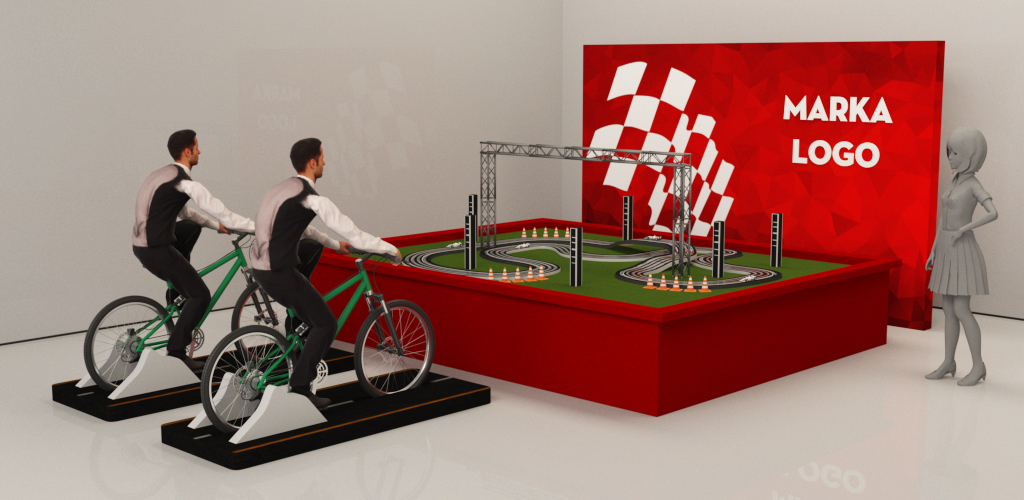 Slot Car with Bike